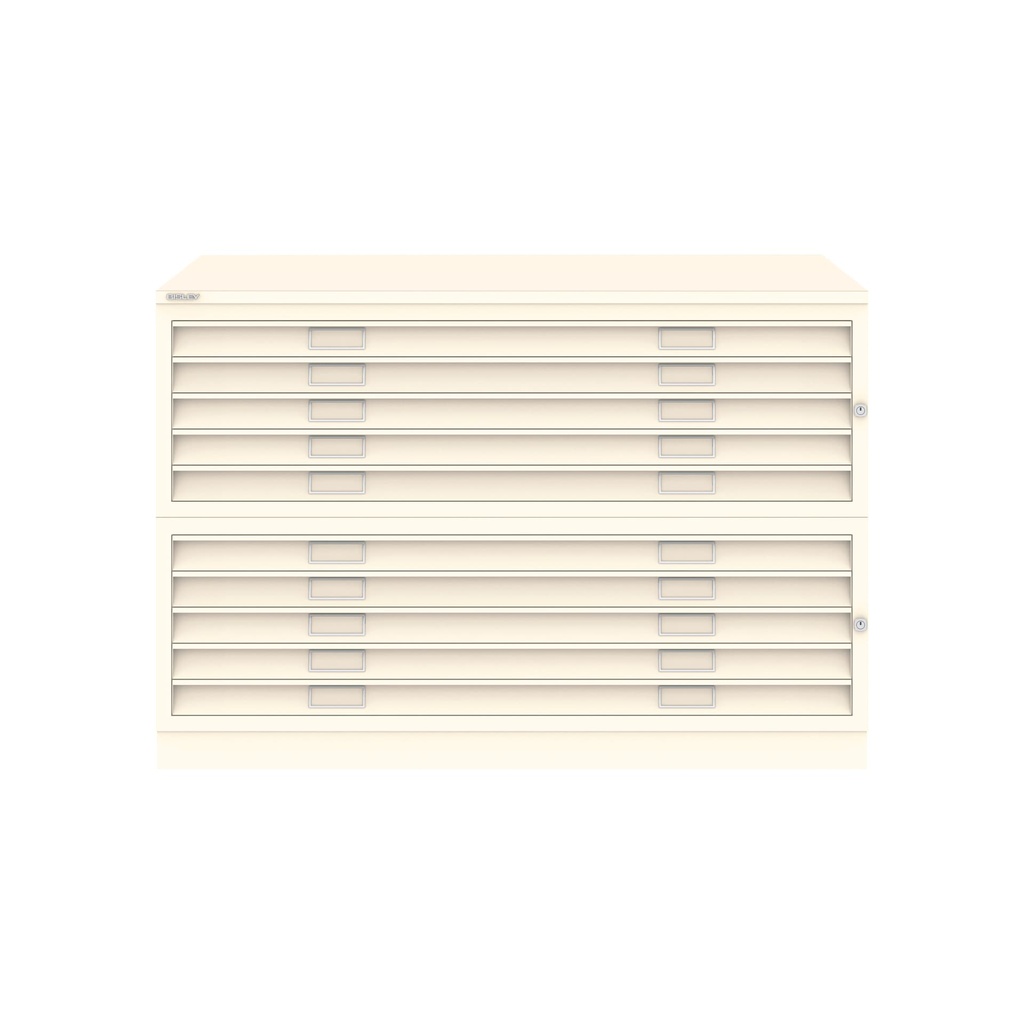 Archivador de planos metálico Bisley en color blanco