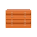 Archivador de planos metálico Bisley en color naranja