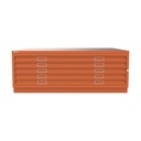 Archivador de planos metálico Bisley en color naranja