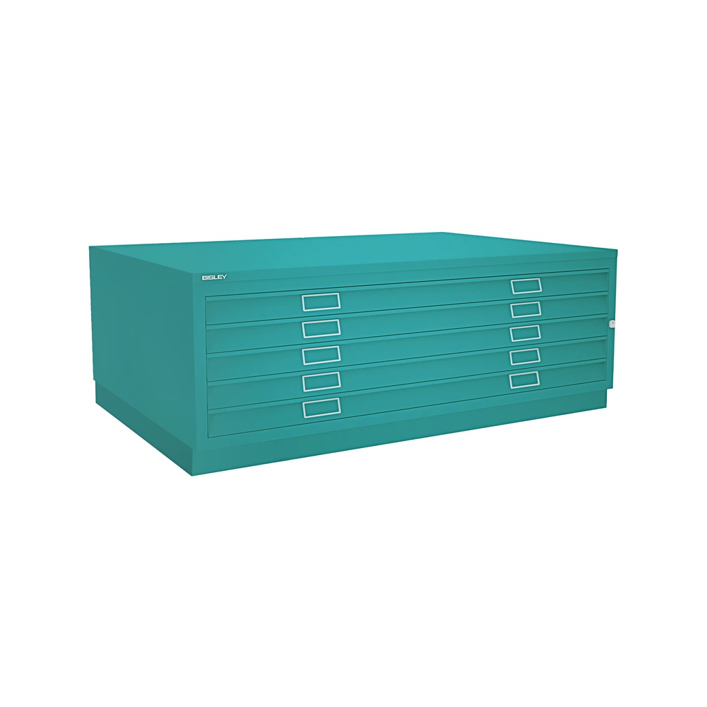 Archivador de planos metálico Bisley en color aguamarina