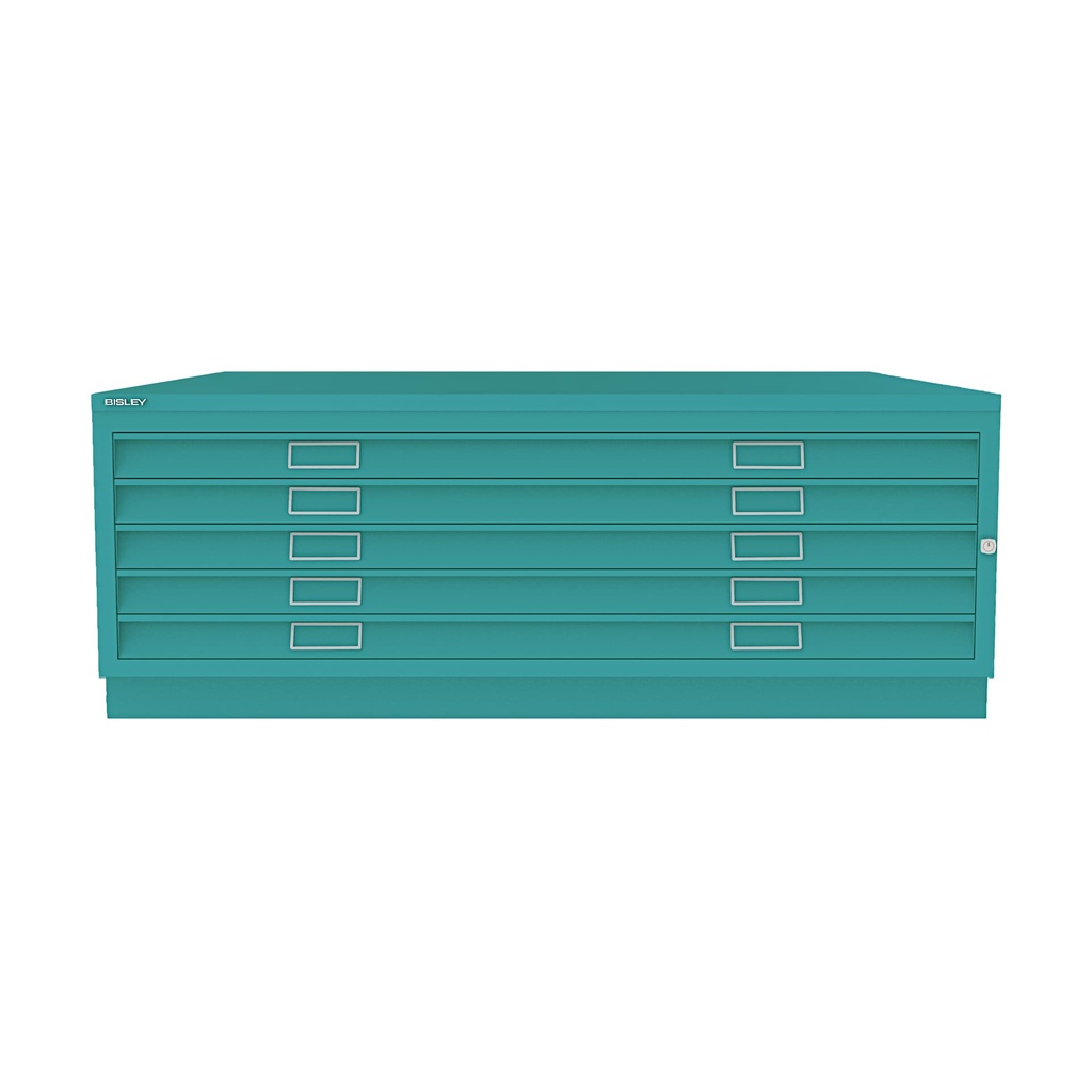 Archivador de planos metálico Bisley en color turquesa