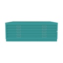 Archivador de planos metálico Bisley en color turquesa