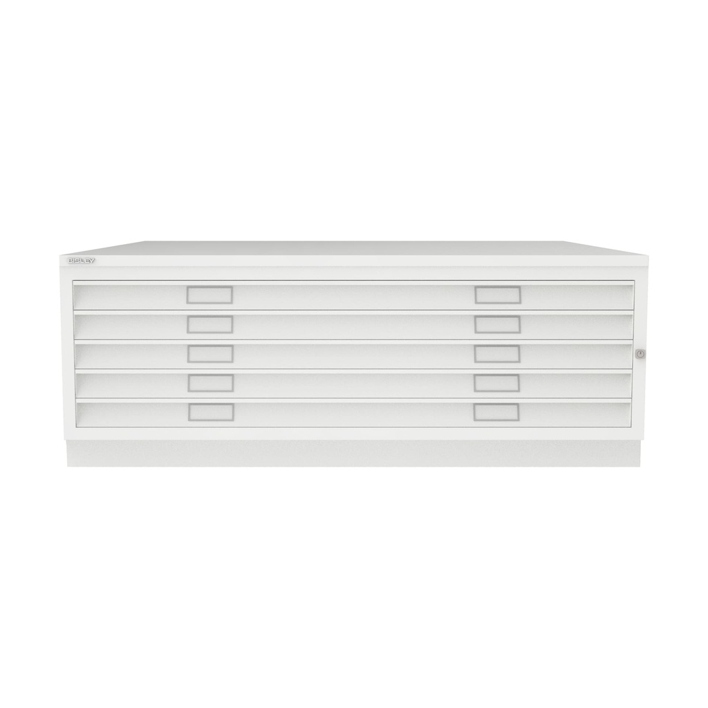 Archivador de planos metálico Bisley en color ultrablanco