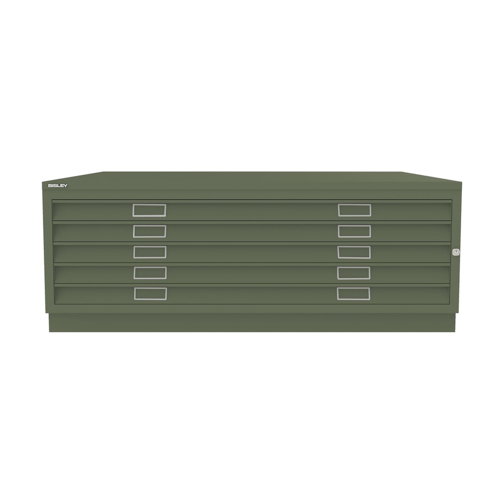 Archivador de planos metálico Bisley en color verde oscuro