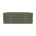 Archivador de planos metálico Bisley en color verde oscuro