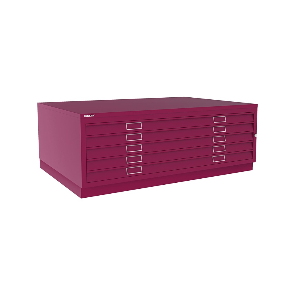 Archivador de planos metálico Bisley en color fucsia