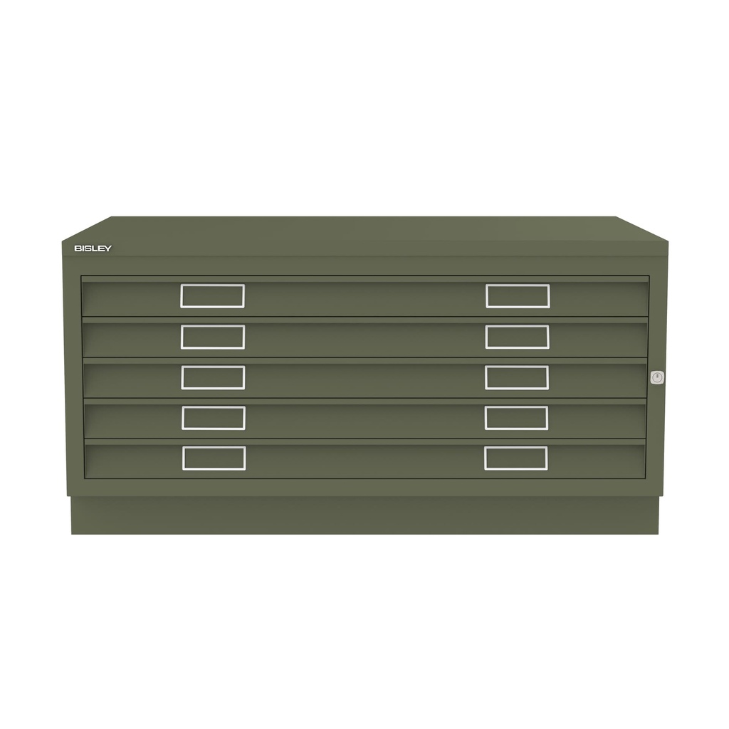 Archivador de planos metálico Bisley en color verde aceituna