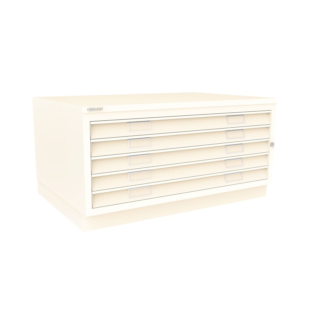 Archivador de planos metálico Bisley en color blanco