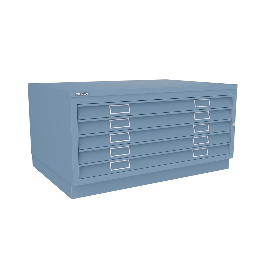 Archivador de planos metálico Bisley en color azul claro