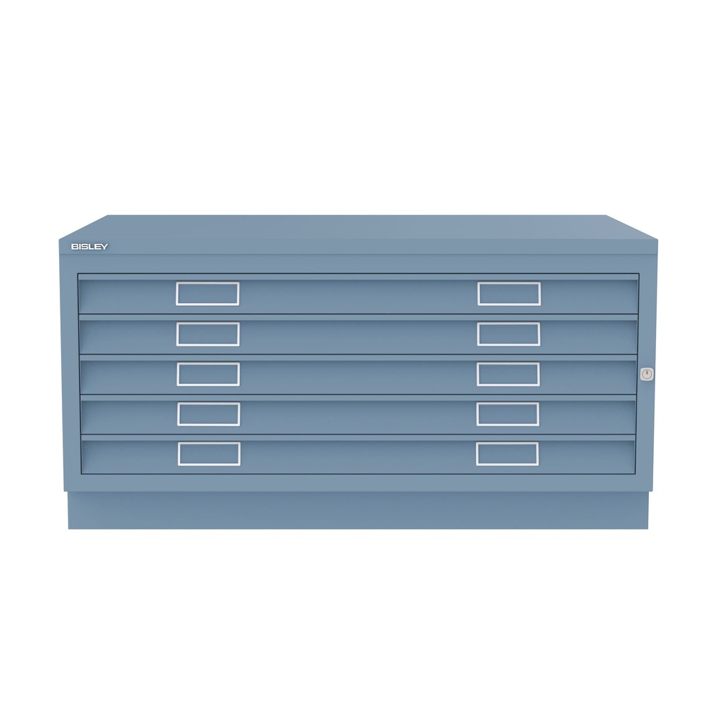 Archivador de planos metálico Bisley en color azul claro