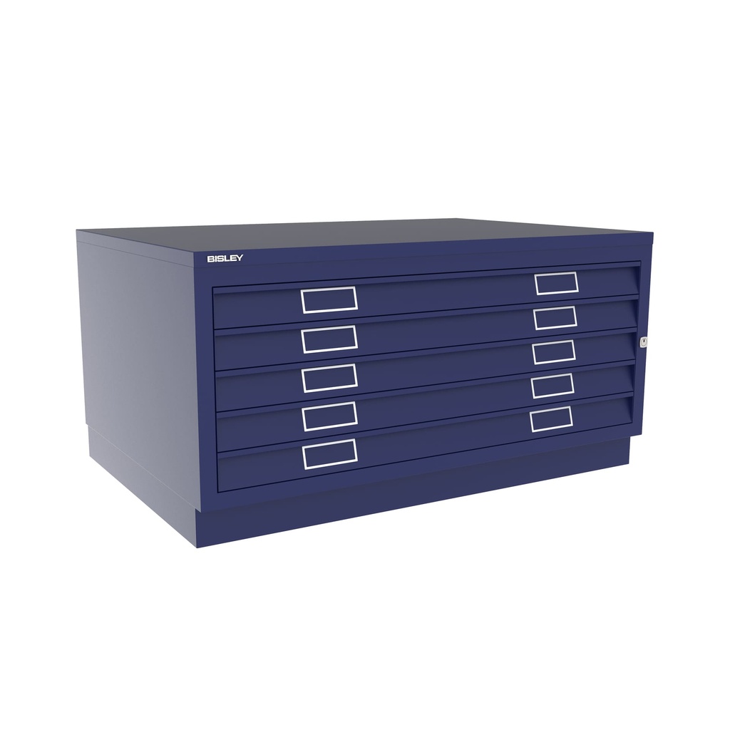 Archivador de planos metálico Bisley en color azul oscuro