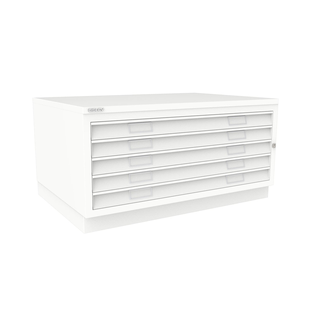 Archivador de planos metálico Bisley en color ultrablanco