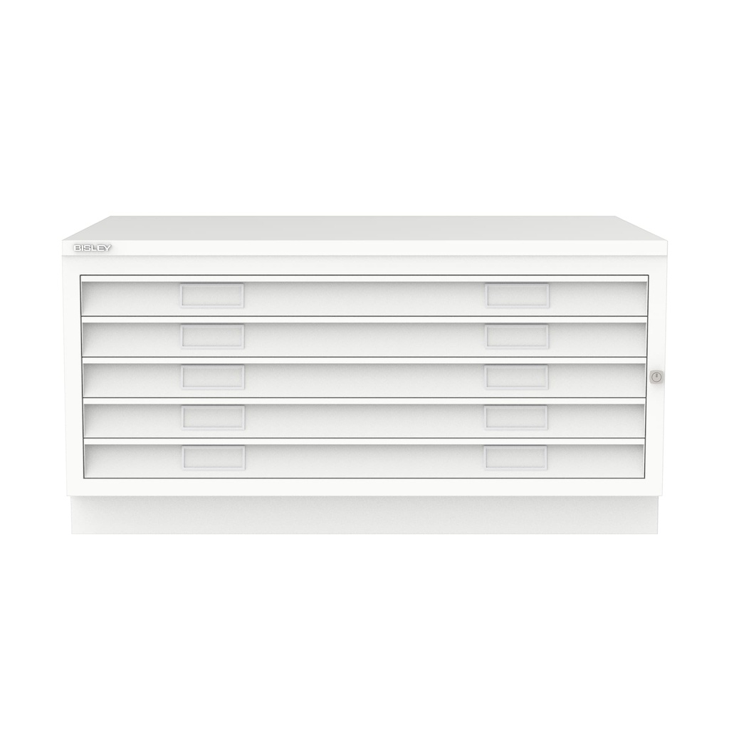 Archivador de planos metálico Bisley en color ultrablanco
