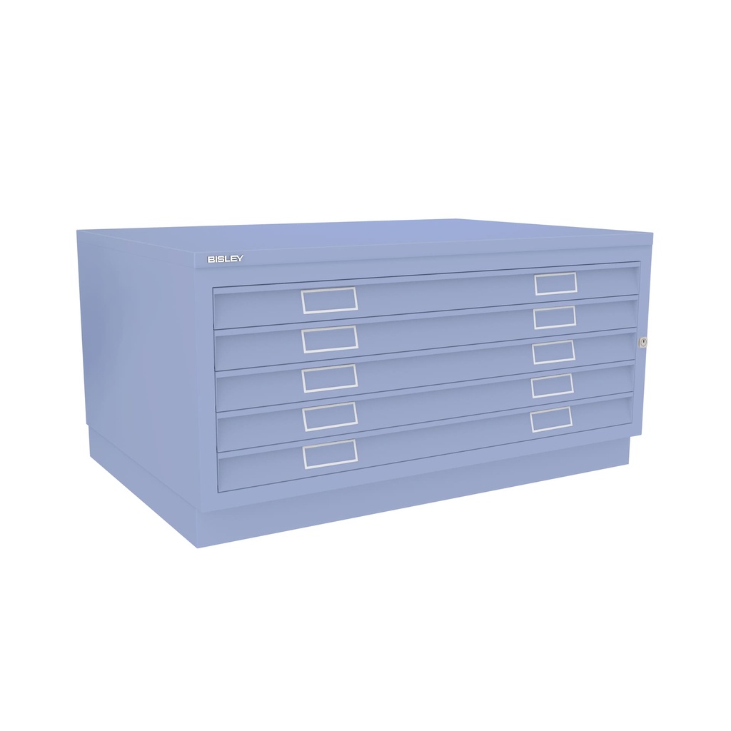 Archivador de planos metálico Bisley en color malva violeta