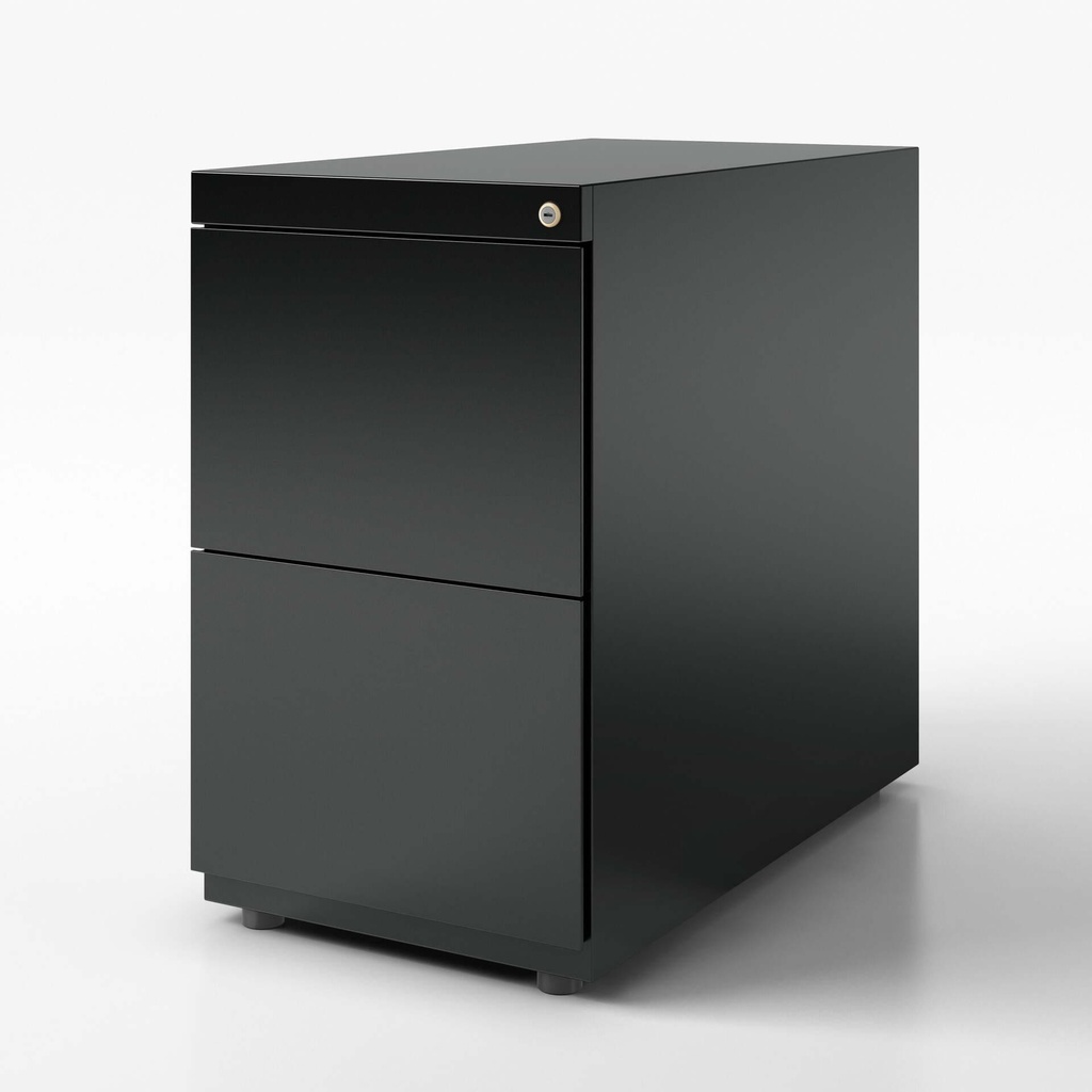 Cajonera fija Bisley Note con 2 cajones de archivo en color negro