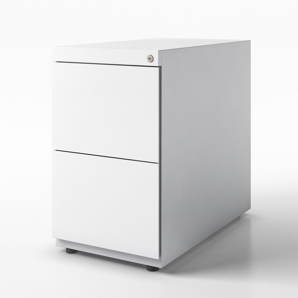 Cajonera fija Bisley Note con 2 cajones de archivo en color blanco