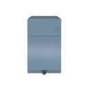 Cajonera móvil Bisley Note con 1 cajón personal y 1 de archivo en color azul turquesa