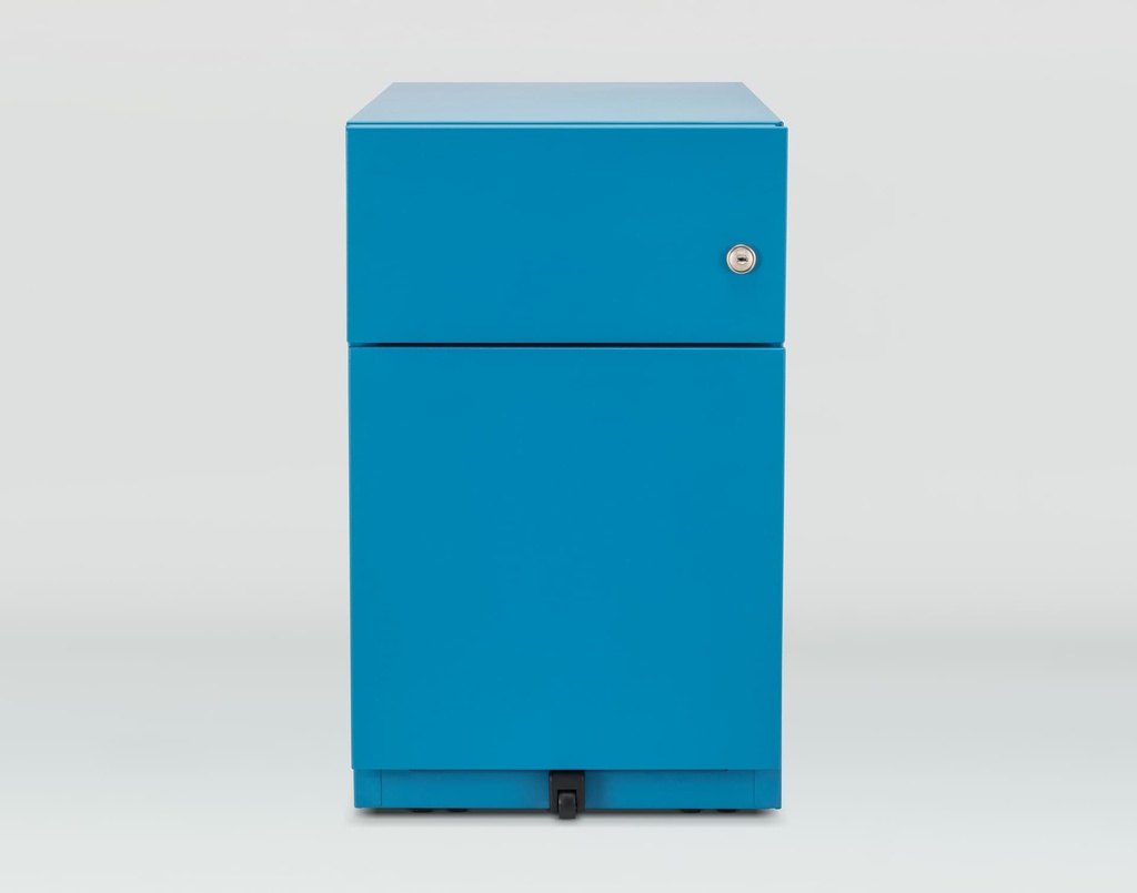 Cajonera móvil Bisley Note con 1 cajón personal y 1 de archivo en color azul