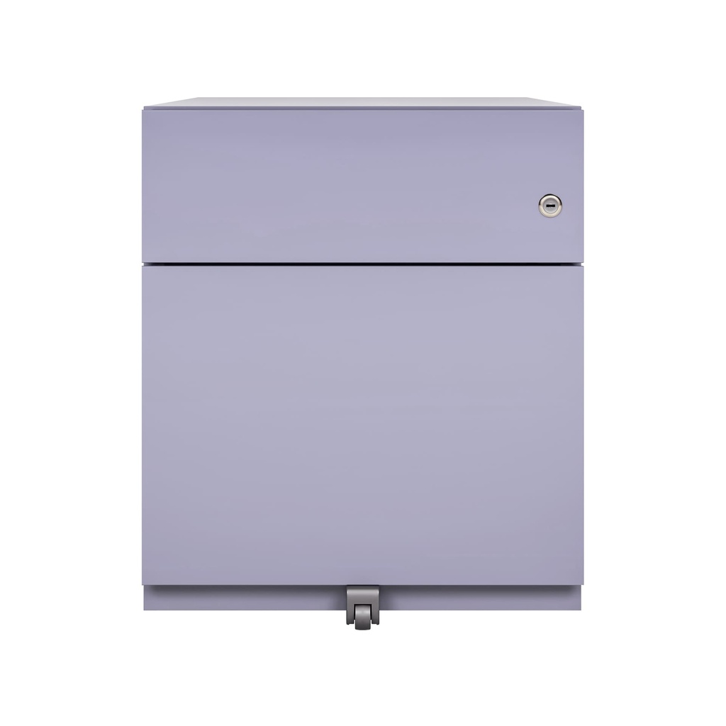 Cajonera móvil Bisley Note con 1 cajón personal y 1 de archivo color lila