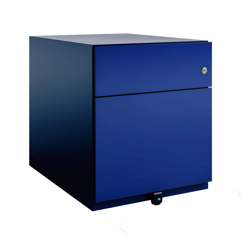 Cajonera móvil Bisley Note con 1 cajón personal y 1 de archivo color azul