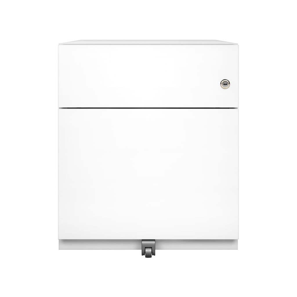 Cajonera móvil Bisley Note con 1 cajón personal y 1 de archivo color blanco