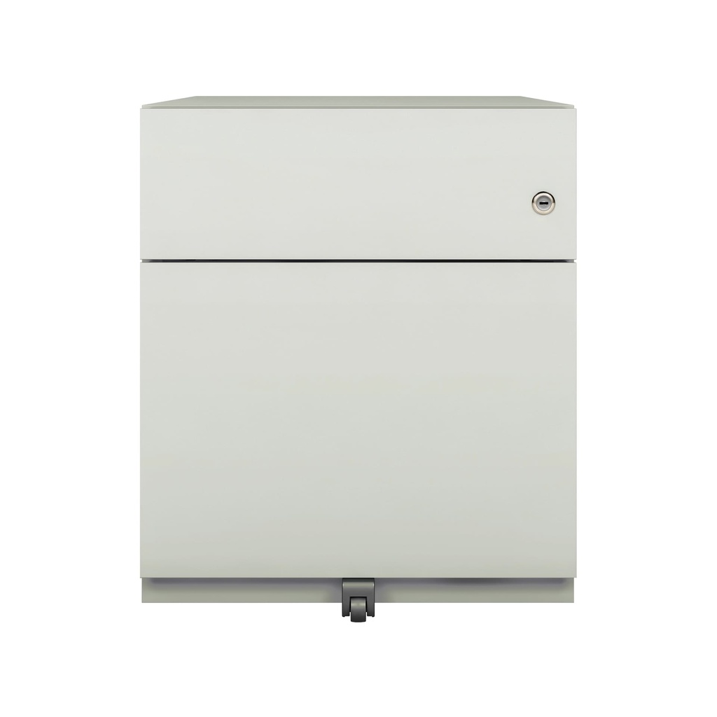 Cajonera móvil Bisley Note con 1 cajón personal y 1 de archivo color gris claro