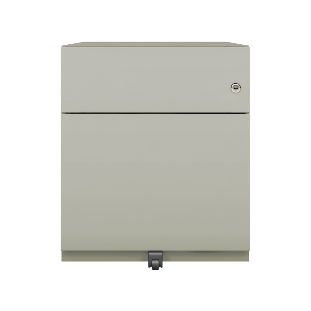 Cajonera móvil Bisley Note con 1 cajón personal y 1 de archivo color gris oscuro