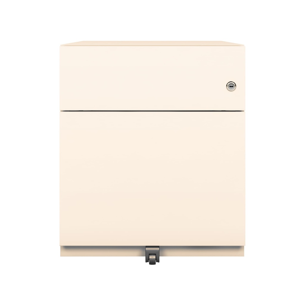 Cajonera móvil Bisley Note con 1 cajón personal y 1 de archivo color blanco roto