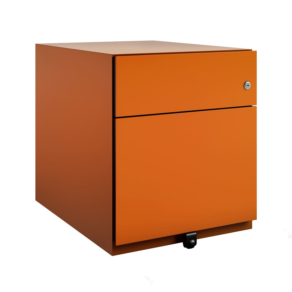 Cajonera móvil Bisley Note con 1 cajón personal y 1 de archivo color negro