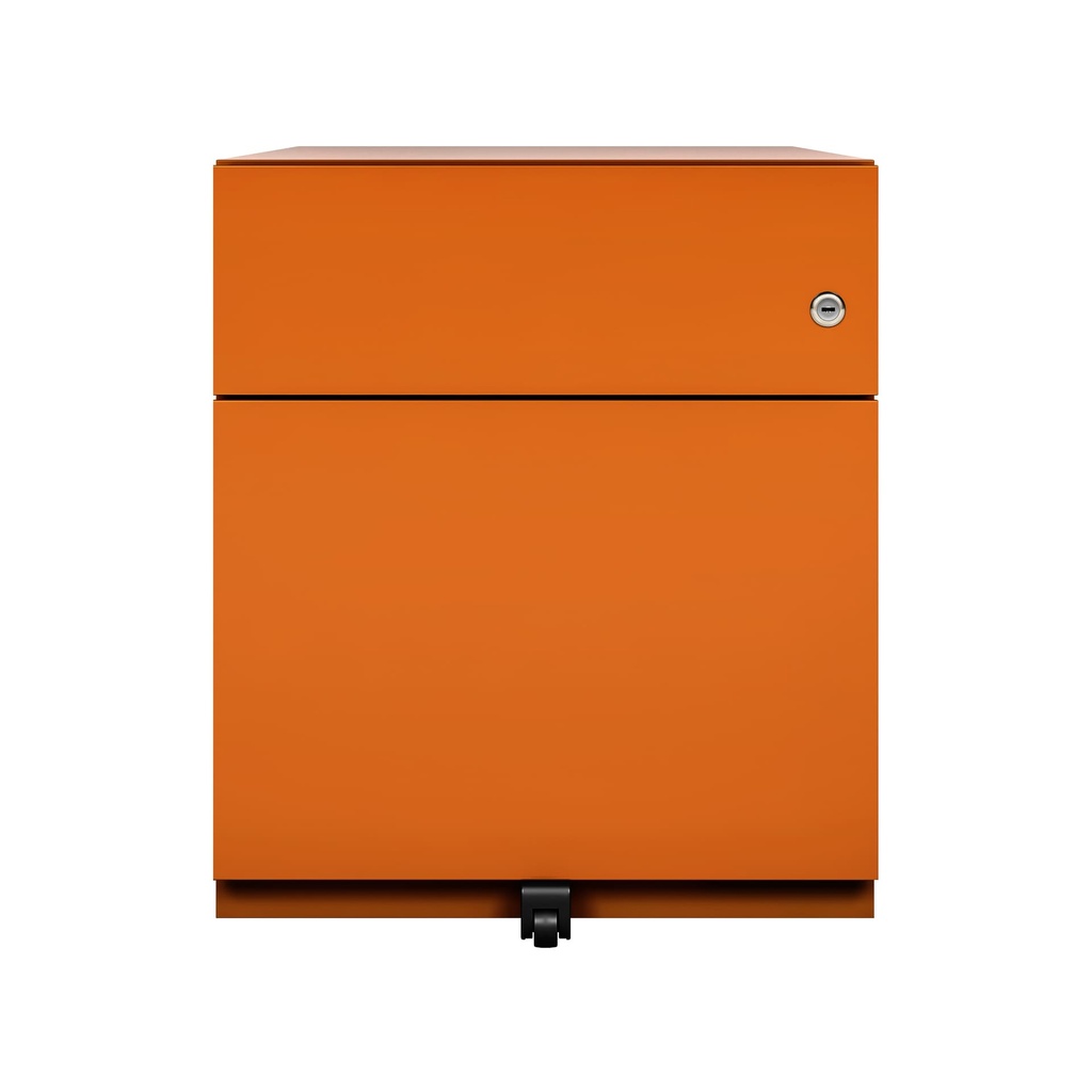 Cajonera móvil Bisley Note con 1 cajón personal y 1 de archivo color negro