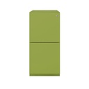 Cajonera móvil Bisley Note con 2 cajones de archivo estrechos en color verde