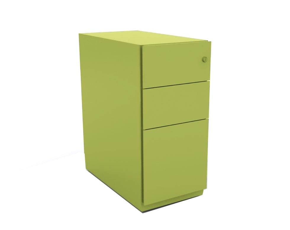 Cajonera móvil Bisley Note con 2 cajones personales y 1 de archivo en color verde