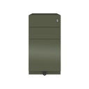 Cajonera móvil Bisley Note con 1 cajón personal y 1 de archivo en color verde militar