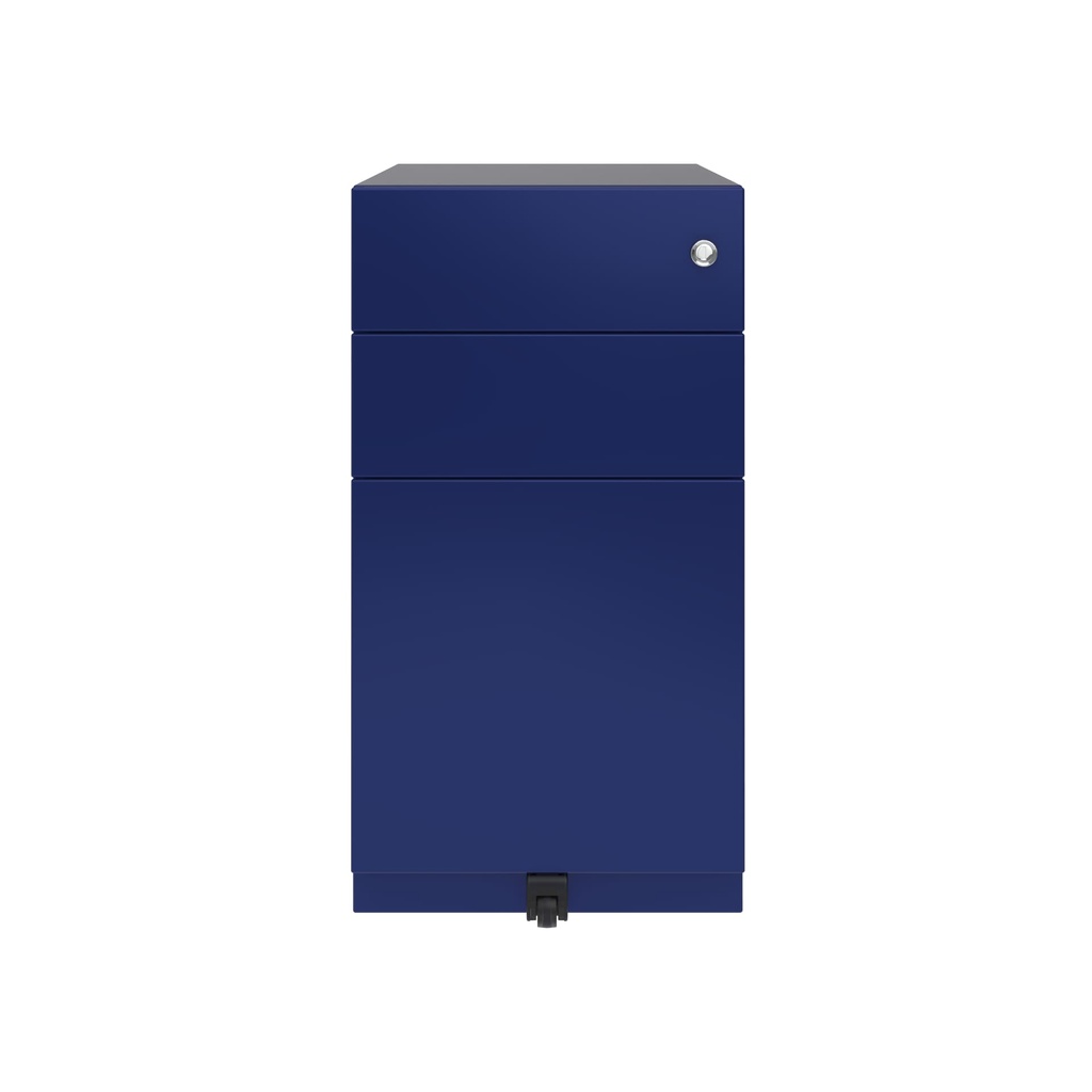Cajonera móvil Bisley Note con 1 cajón personal y 1 de archivo en color azul oscuro