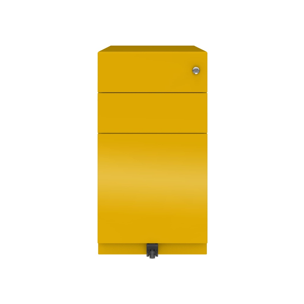 Cajonera móvil Bisley Note con 1 cajón personal y 1 de archivo en color amarillo girasol
