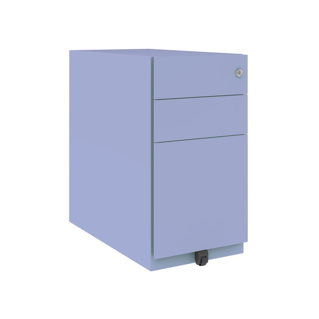 Cajonera móvil Bisley Note con 1 cajón personal y 1 de archivo en color lila violeta