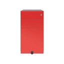 Cajonera móvil Bisley Note con 1 cajón personal y 1 de archivo en color rojo carmesí