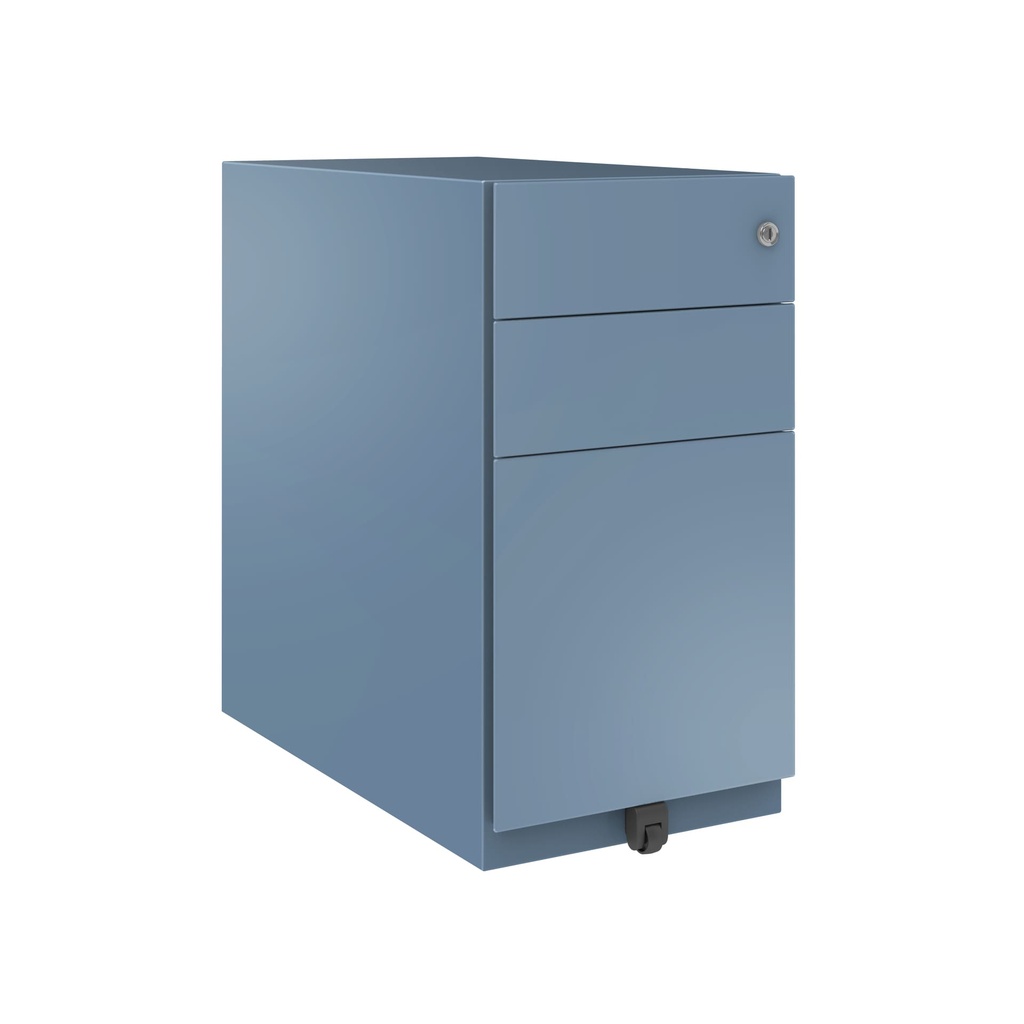 Cajonera móvil Bisley Note con 1 cajón personal y 1 de archivo en color azul claro