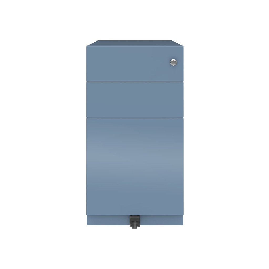 Cajonera móvil Bisley Note con 1 cajón personal y 1 de archivo en color azul turquesa