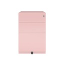 Cajonera móvil Bisley Note con 1 cajón personal y 1 de archivo en color rosa