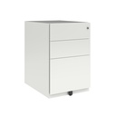 Cajonera móvil Bisley Note con 1 cajón personal y 1 de archivo en color blanco tráfico