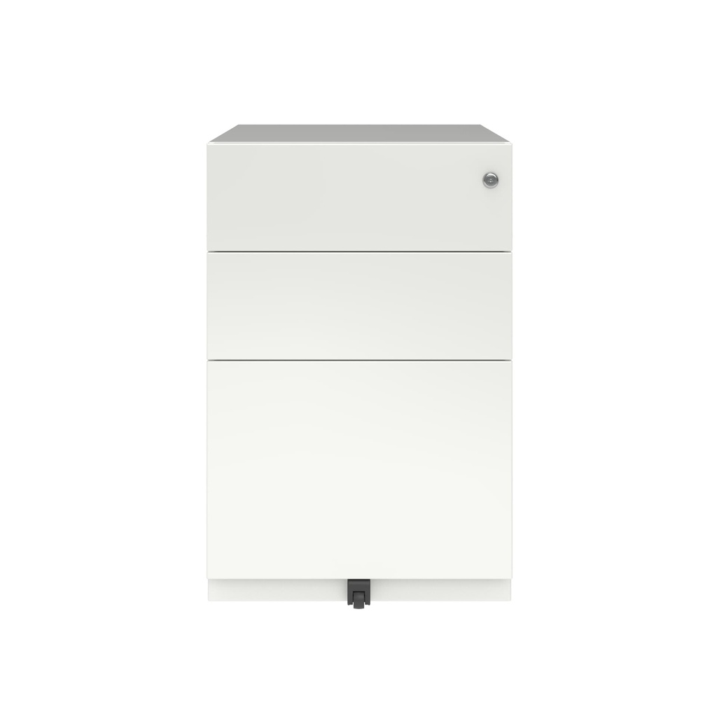 Cajonera móvil Bisley Note con 1 cajón personal y 1 de archivo en color ultrablanco
