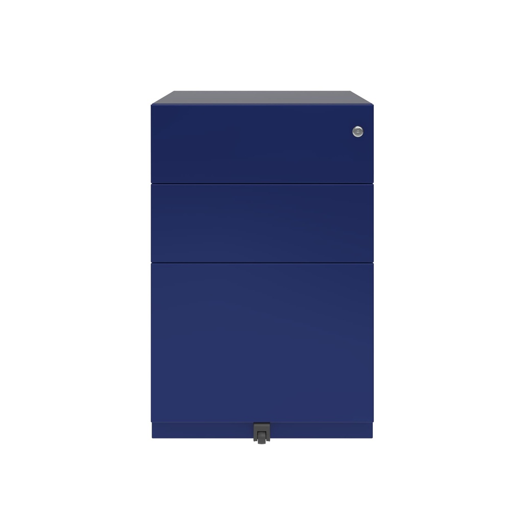 Cajonera móvil Bisley Note con 1 cajón personal y 1 de archivo en color azul oscuro