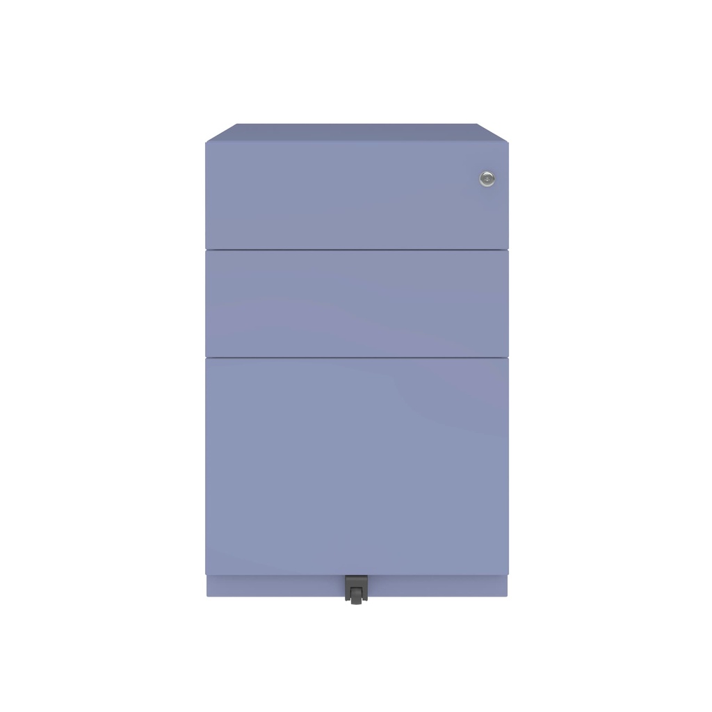 Cajonera móvil Bisley Note con 1 cajón personal y 1 de archivo en color malva morado