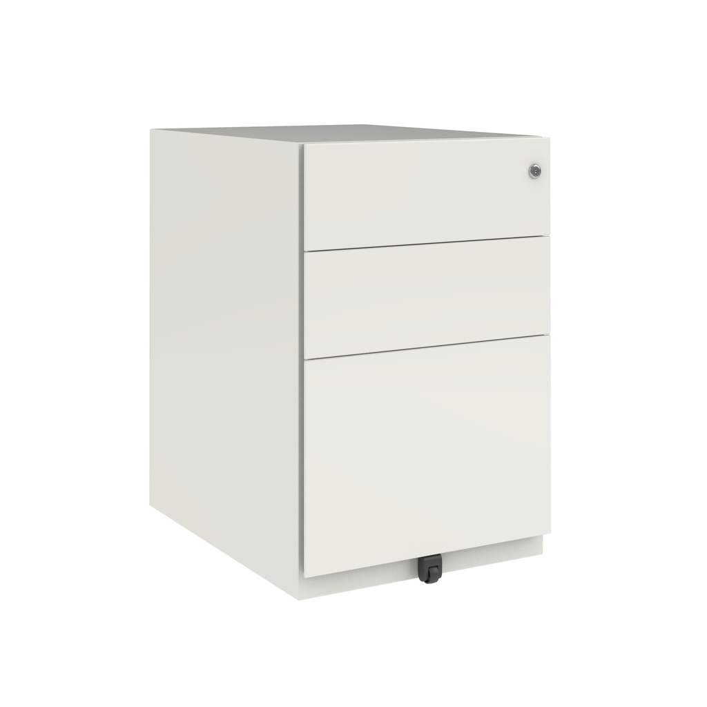 Cajonera móvil Bisley Note con 1 cajón personal y 1 de archivo en color blanco roto