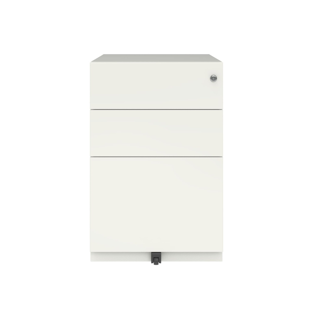 Cajonera móvil Bisley Note con 1 cajón personal y 1 de archivo en color blanco tiza