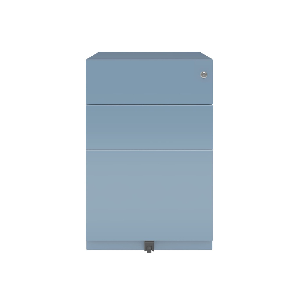 Cajonera móvil Bisley Note con 1 cajón personal y 1 de archivo en color azul turquesa