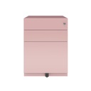 Cajonera móvil Bisley Note con 1 cajón personal y 1 de archivo en color rosa
