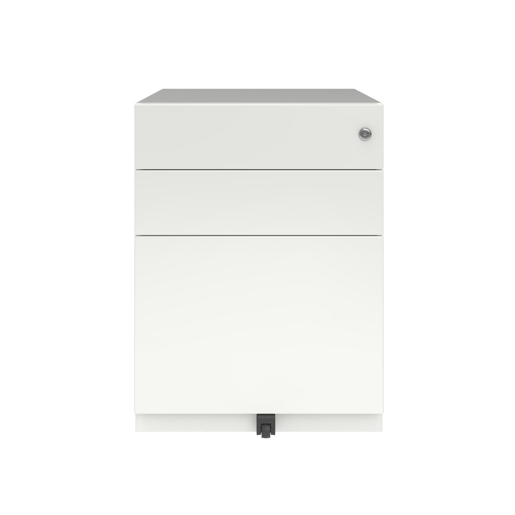Cajonera móvil Bisley Note con 1 cajón personal y 1 de archivo en color ultrablanco