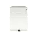 Cajonera móvil Bisley Note con 1 cajón personal y 1 de archivo en color ultrablanco